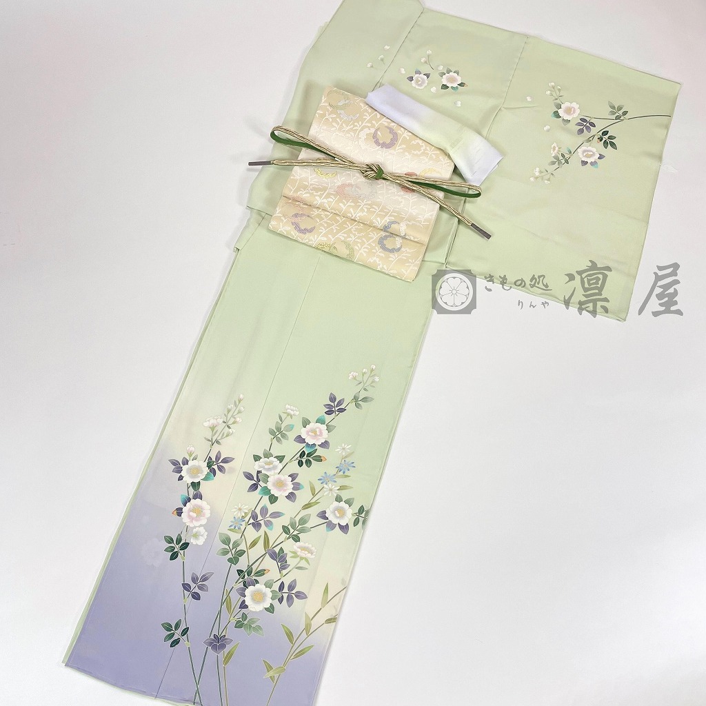 池田裕 色留袖 本加賀友禅 稲穂 風景 舟 富士山 着物 033a 偏狭 d 