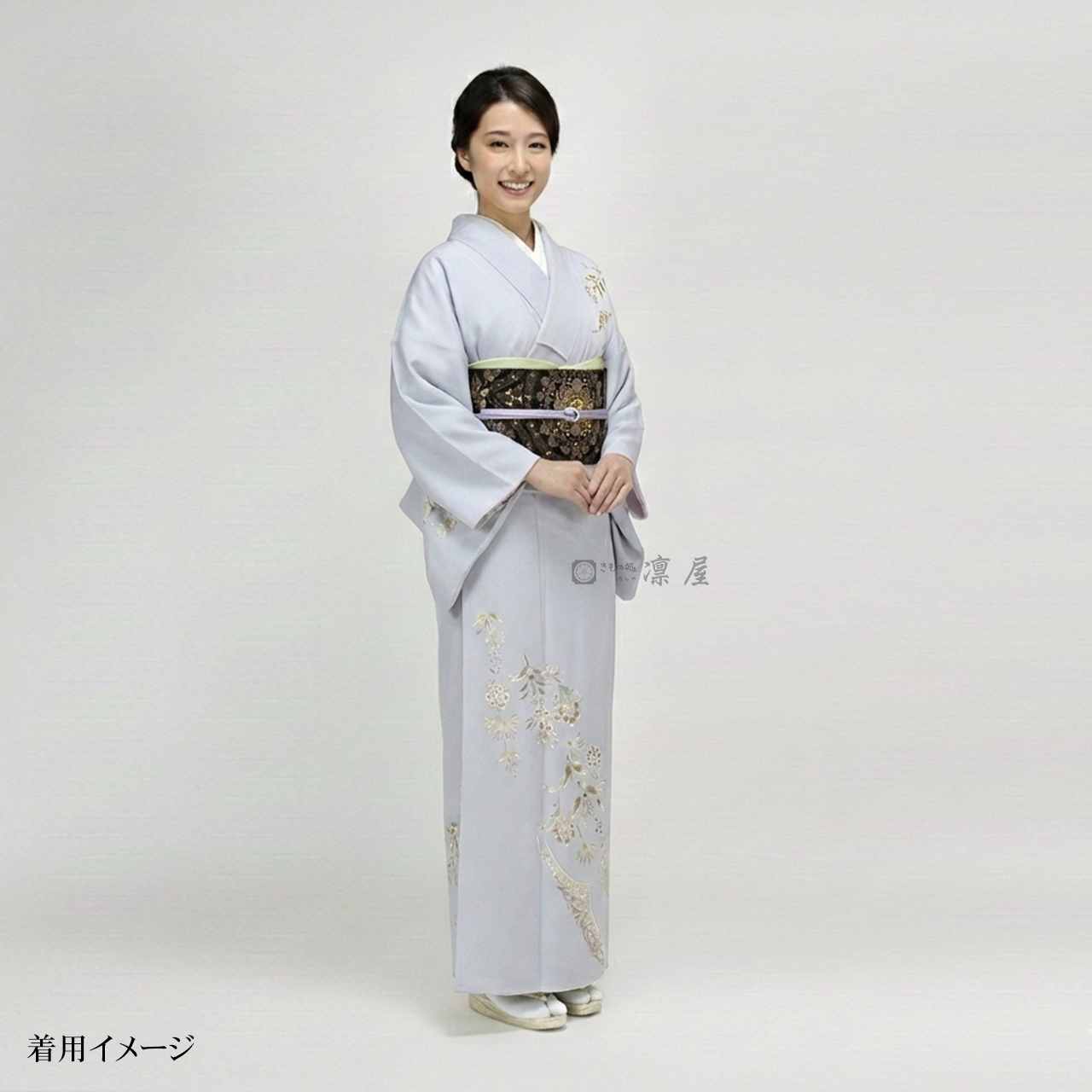 加賀友禅 附下訪問着　吉村伊佐子「かげろうの桜蘭」