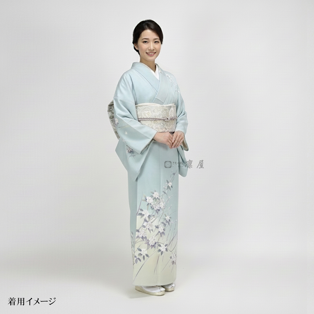 加賀友禅 訪問着　庄田和晃「アメリカンシャクナゲ」