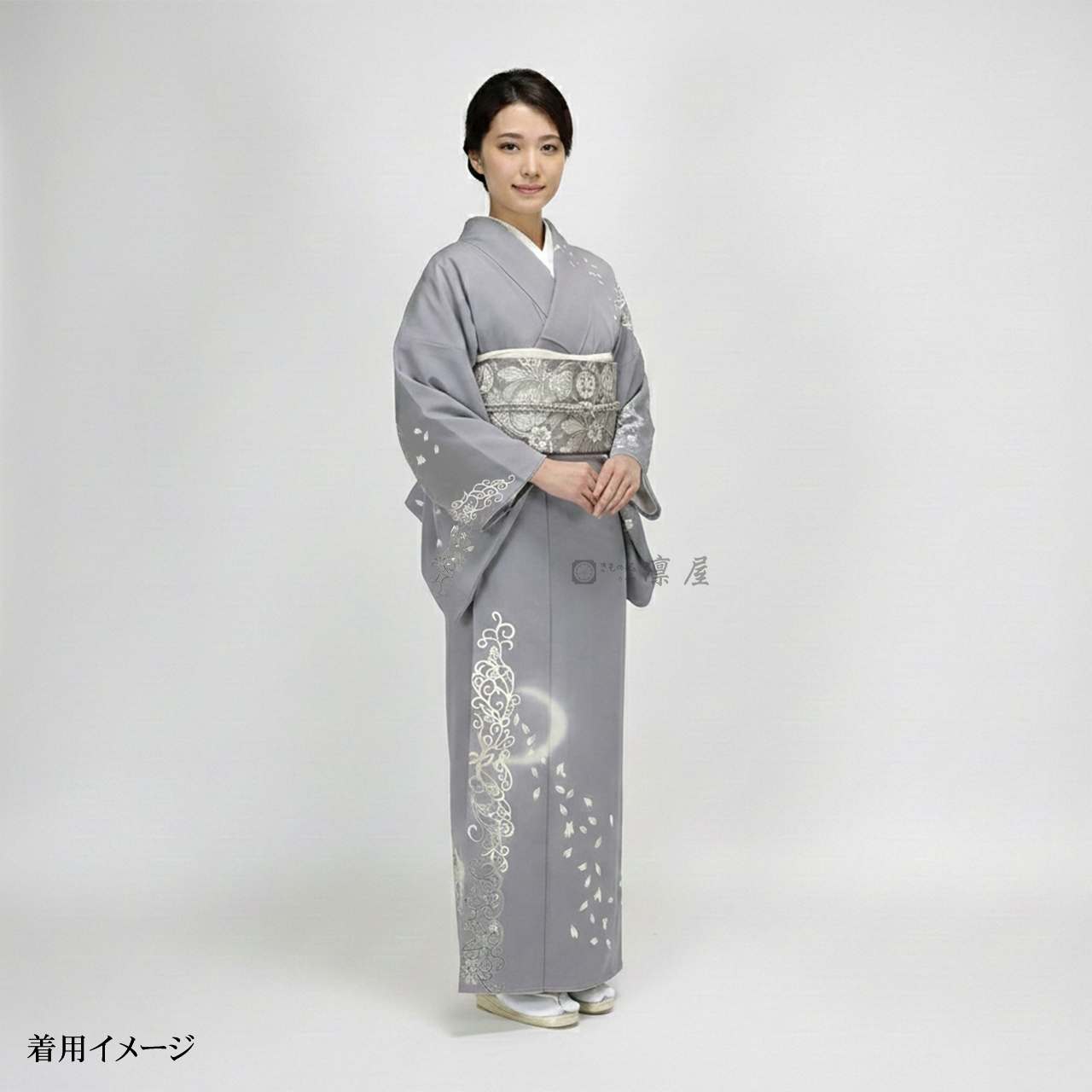 加賀友禅 訪問着　吉村伊佐子「月の雪」