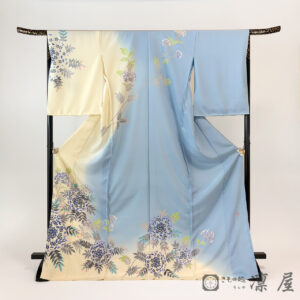 加賀友禅 訪問着　赤地暁「ナナカマド」1