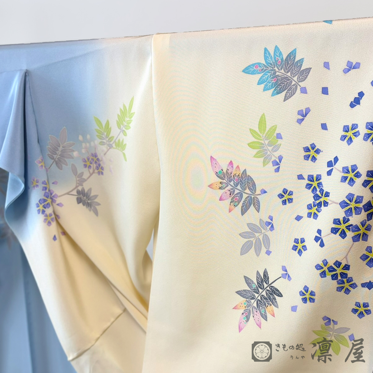 加賀友禅 訪問着　赤地暁「ナナカマド」13