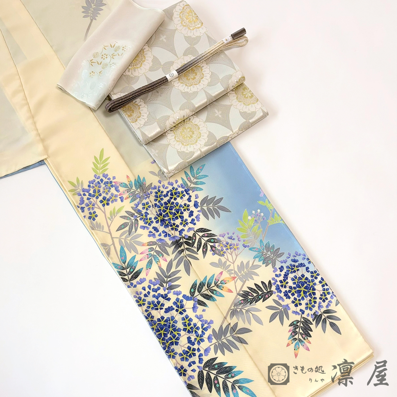 加賀友禅 訪問着　赤地暁「ナナカマド」19