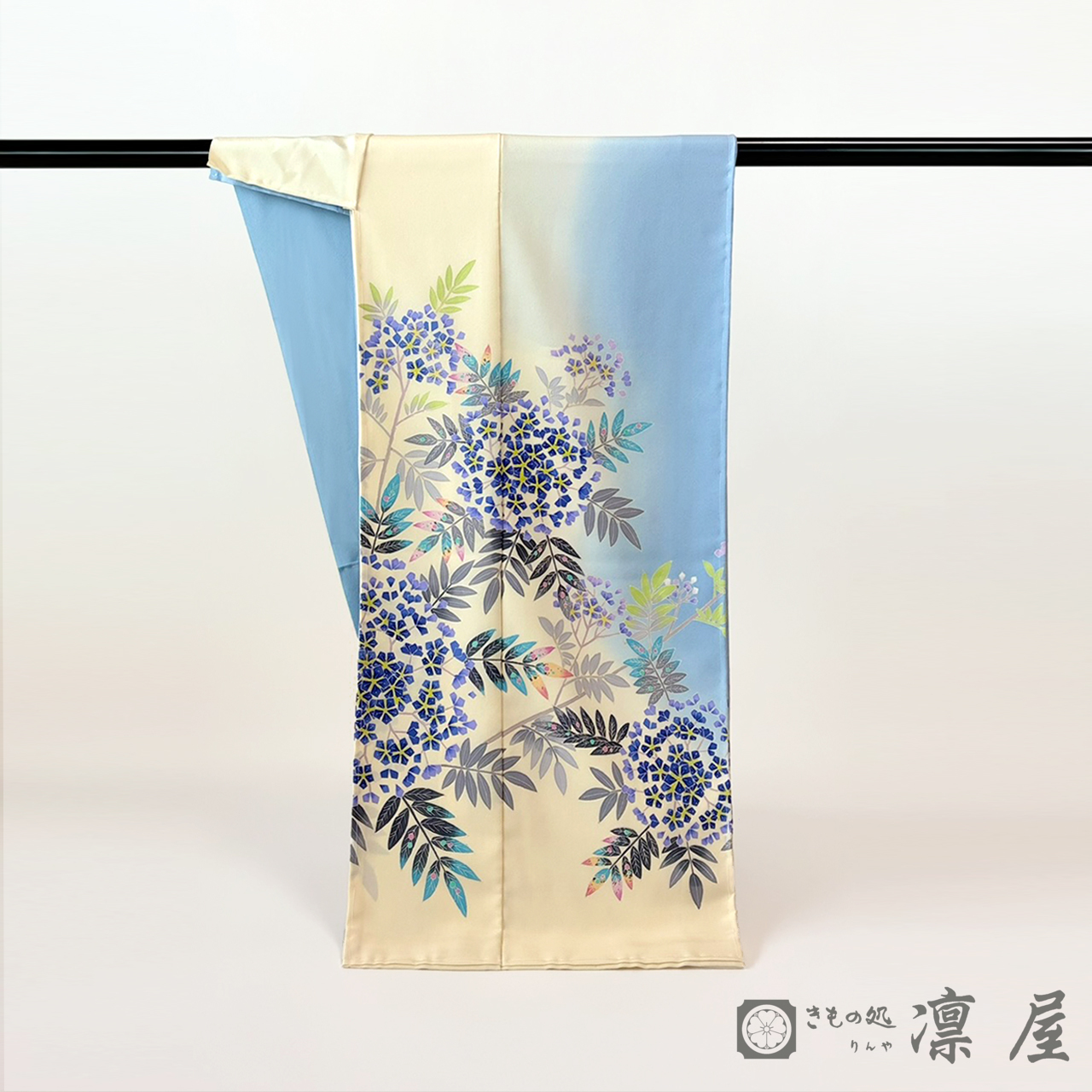 加賀友禅 訪問着　赤地暁「ナナカマド」3