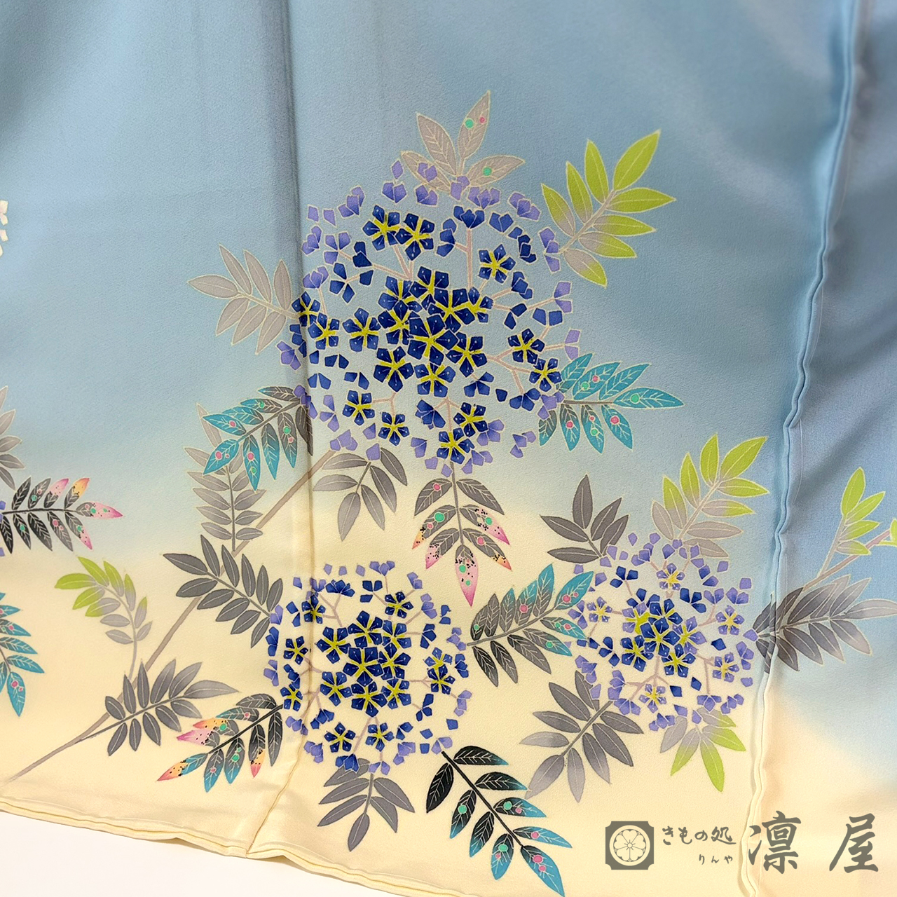 加賀友禅 訪問着　赤地暁「ナナカマド」4